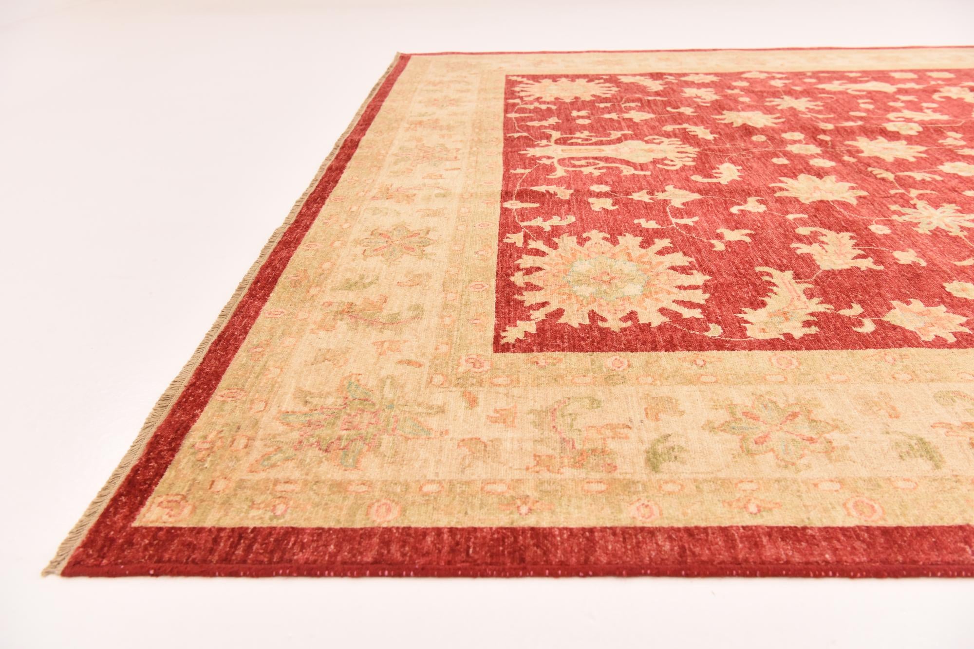 8' 5 x 11' Hand Knotted Peshawar Ziegler Rug