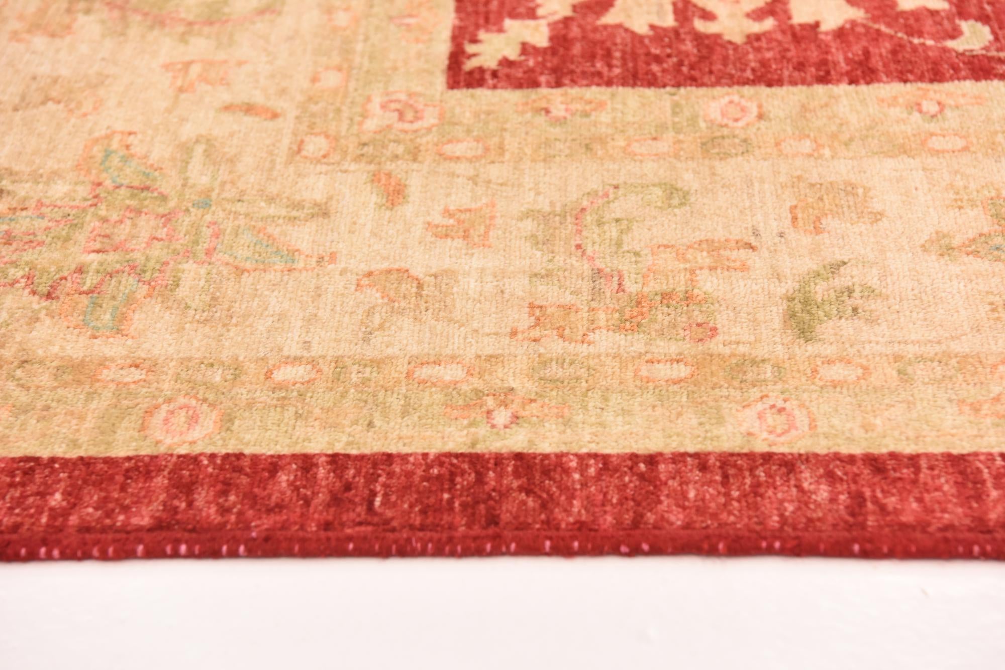 8' 5 x 11' Hand Knotted Peshawar Ziegler Rug