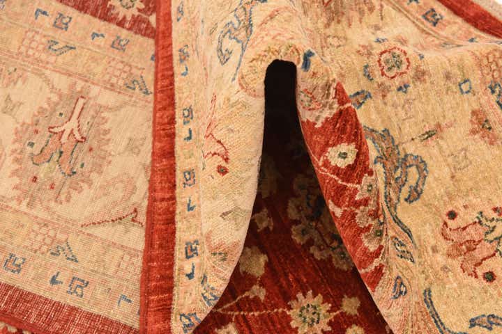 8' 1 x 11' Hand Knotted Peshawar Ziegler Rug