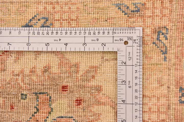 8' 1 x 11' Hand Knotted Peshawar Ziegler Rug