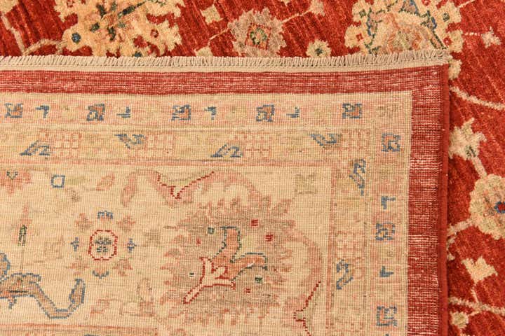 8' 1 x 11' Hand Knotted Peshawar Ziegler Rug