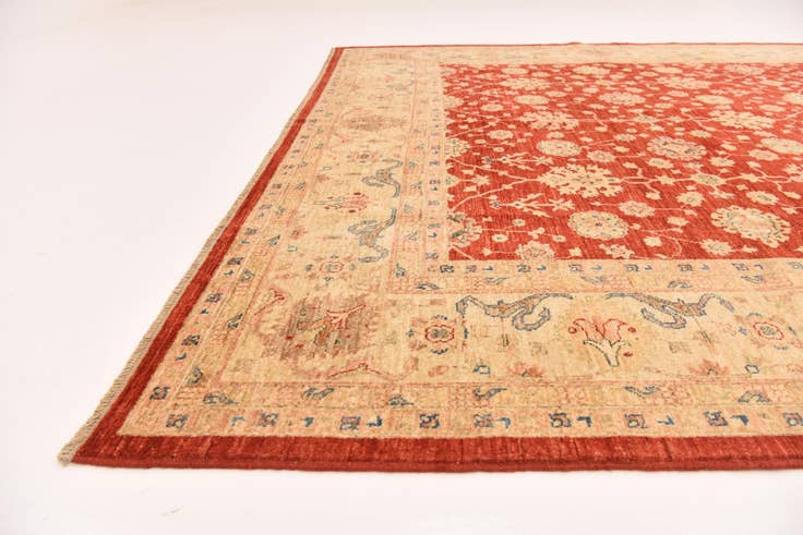 Detail image of 8' 1 x 11' Hand Knotted Peshawar Ziegler Rug