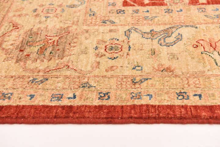 8' 1 x 11' Hand Knotted Peshawar Ziegler Rug