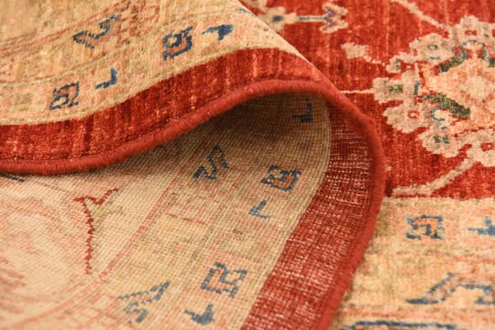 8' 1 x 11' Hand Knotted Peshawar Ziegler Rug