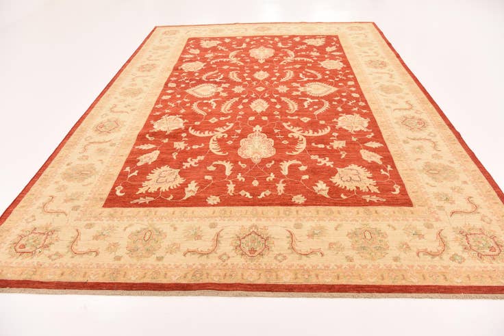 Detail image of 8' 10 x 12' 5 Hand Knotted Peshawar Ziegler Rug