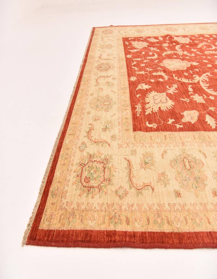 Detail image of 8' 10 x 12' 5 Hand Knotted Peshawar Ziegler Rug