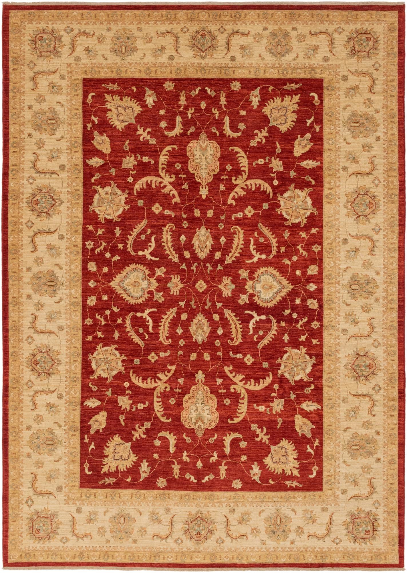 8' 10 x 12' 5 Hand Knotted Peshawar Ziegler Rug