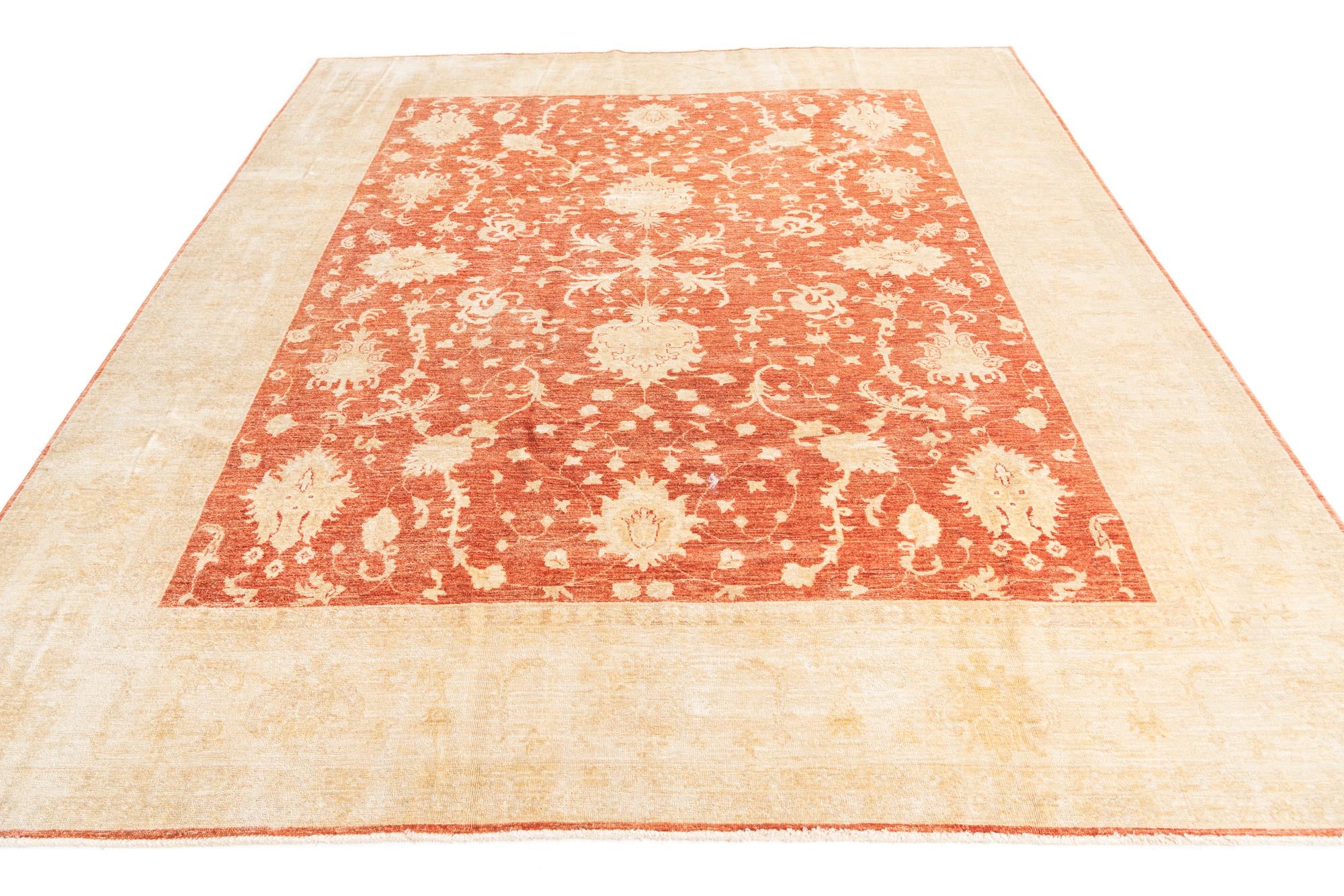 8' 5 x 10' Hand Knotted Peshawar Ziegler Oriental Rug