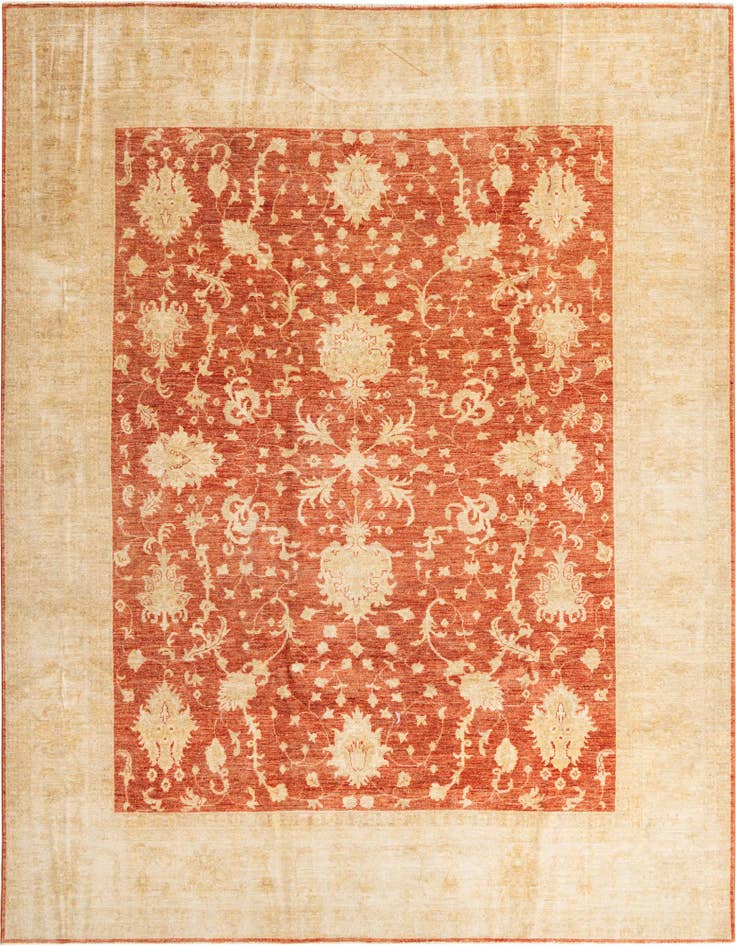 Detail image of 8' 5 x 10' Hand Knotted Peshawar Ziegler Oriental Rug