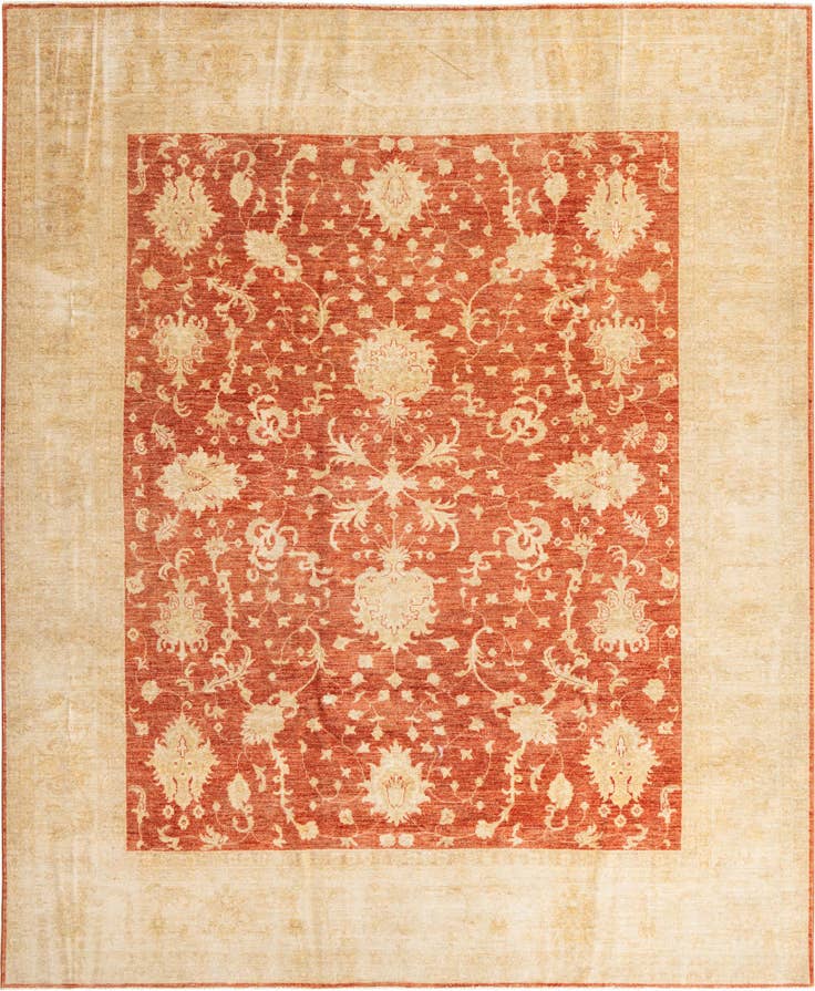 Detailansicht von 255cm x 305cm Handgeknüpft Peshawar Ziegler Orientalisch Teppich