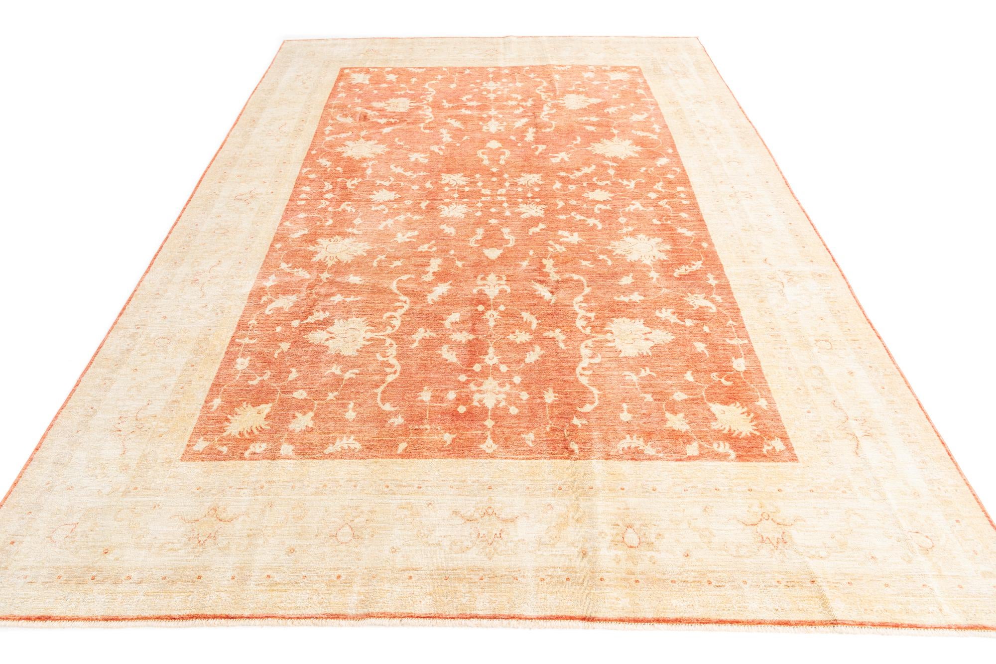 8' x 11' 2 Hand Knotted Peshawar Ziegler Oriental Rug