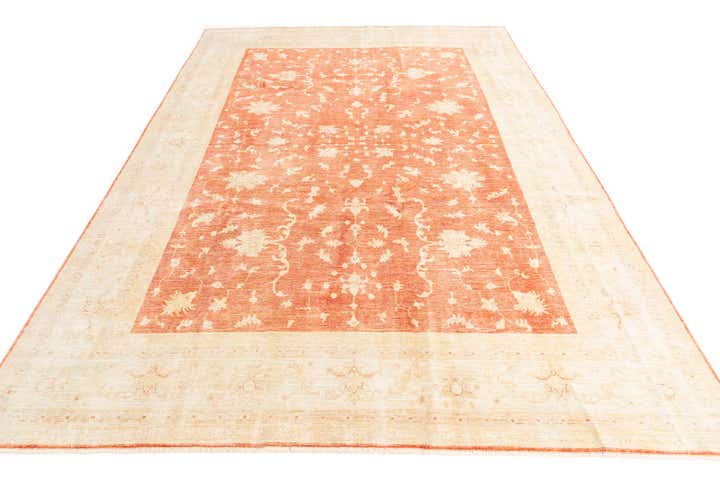 8' x 11' 2 Hand Knotted Peshawar Ziegler Oriental Rug