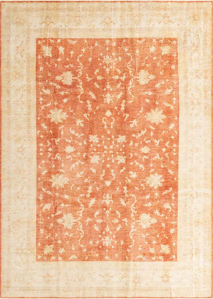 8' x 11' 2 Hand Knotted Peshawar Ziegler Oriental Rug