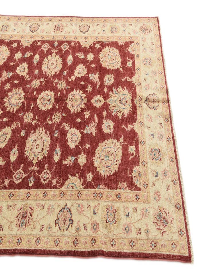 Detail image of 4' 10 x 6' 5 Hand Knotted Peshawar Ziegler Rug