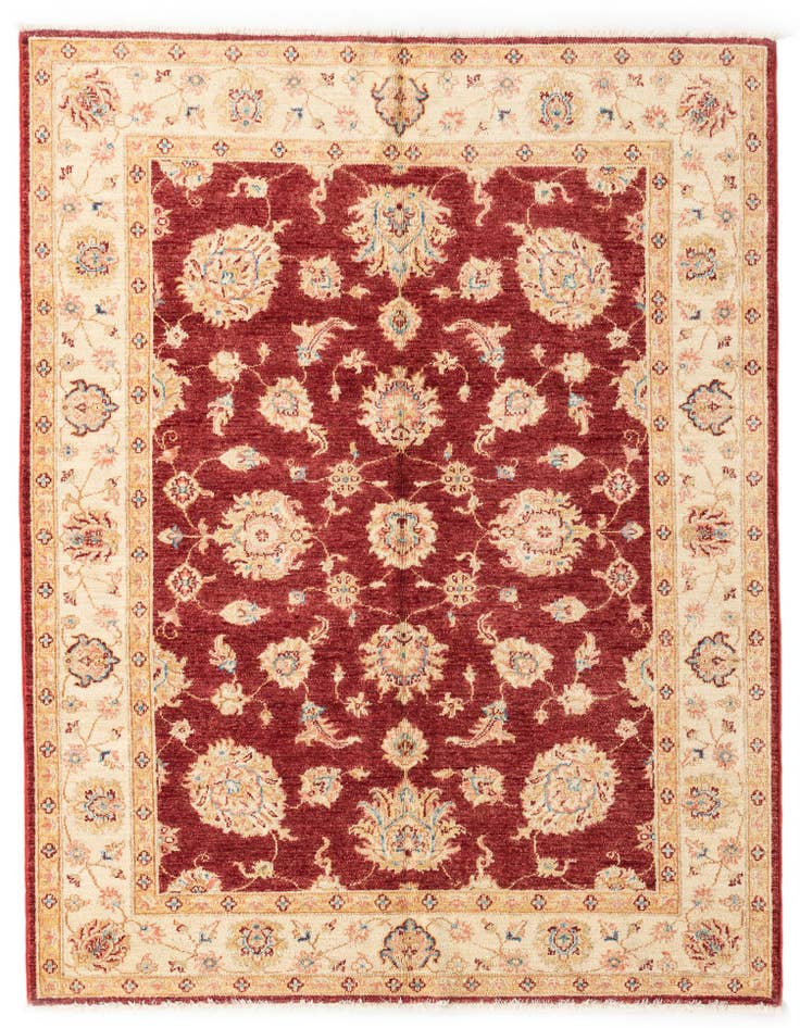Detail image of 4' 10 x 6' 5 Hand Knotted Peshawar Ziegler Rug