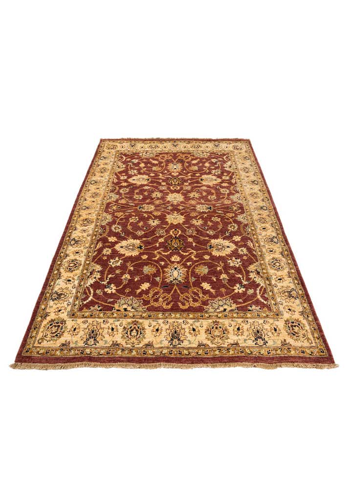 5' 2 x 7' 9 Hand Knotted Peshawar Ziegler Rug