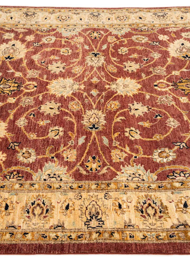 5' 2 x 7' 9 Hand Knotted Peshawar Ziegler Rug