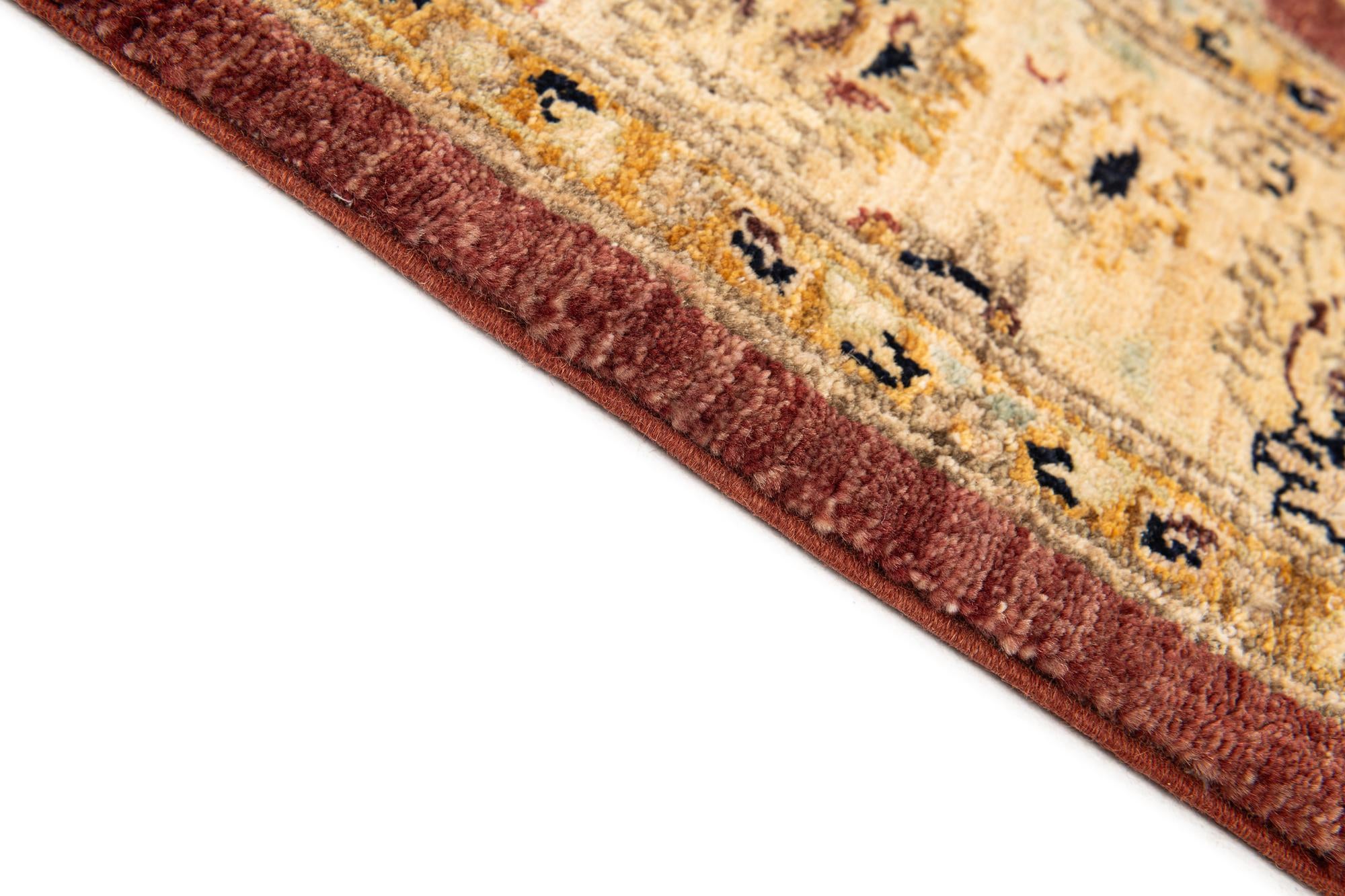5' 2 x 7' 9 Hand Knotted Peshawar Ziegler Rug