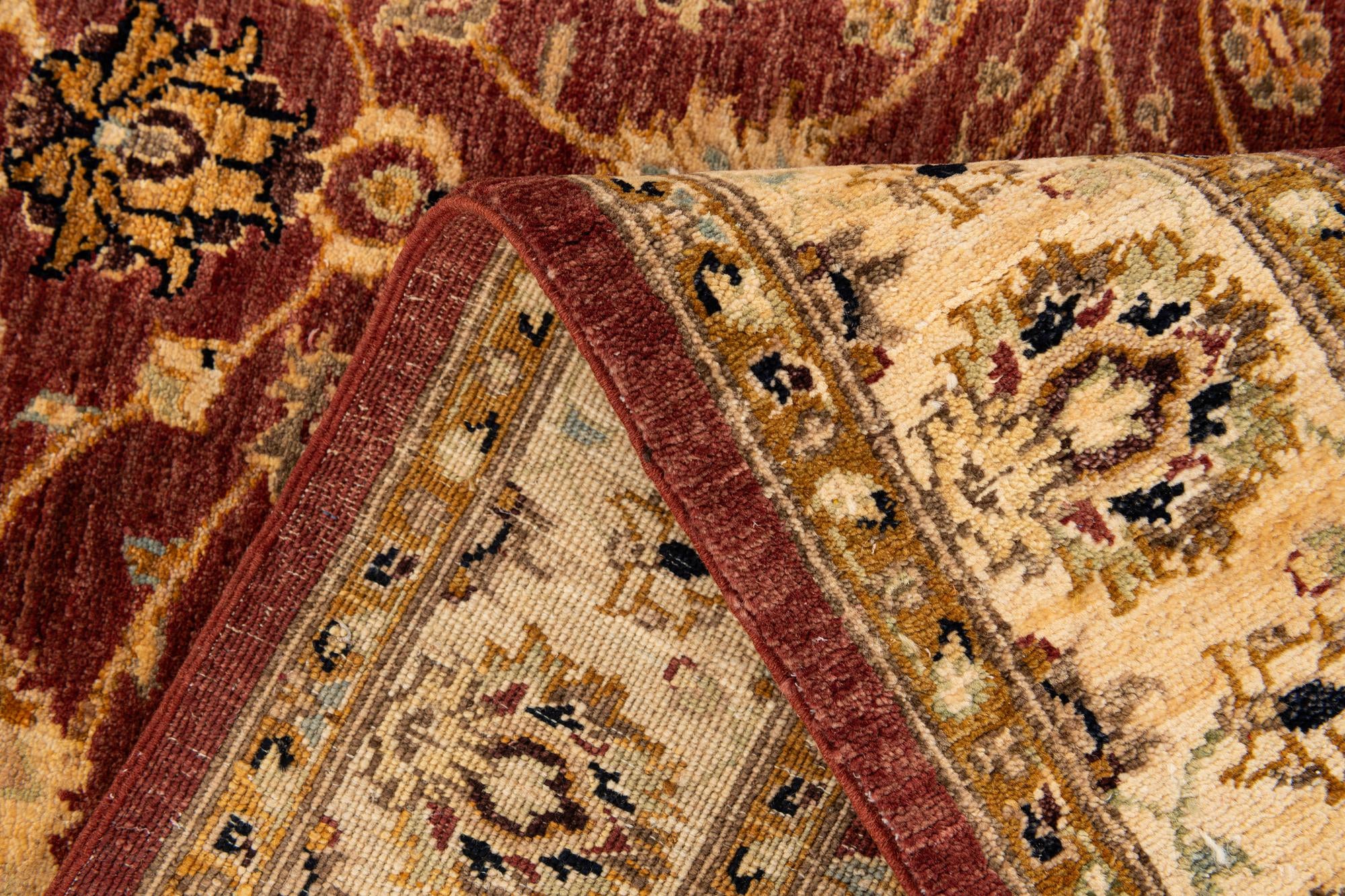 5' 2 x 7' 9 Hand Knotted Peshawar Ziegler Rug