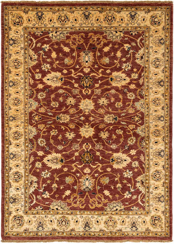 5' 2 x 7' 9 Hand Knotted Peshawar Ziegler Rug
