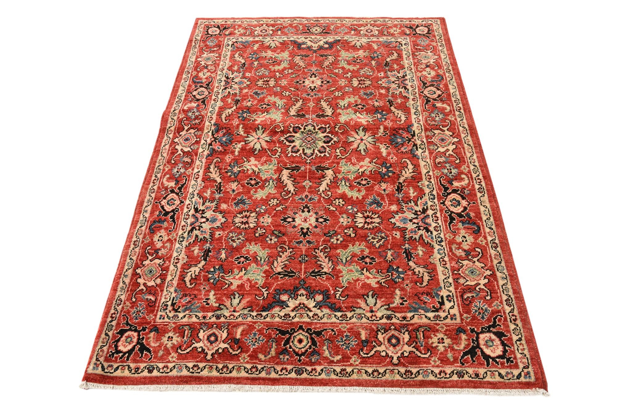 4' x 6' 2 Hand Woven Peshawar Ziegler Rug