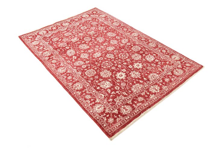 Detailansicht von 125cm x 185cm Handgeknüpft Peshawar Ziegler Teppich