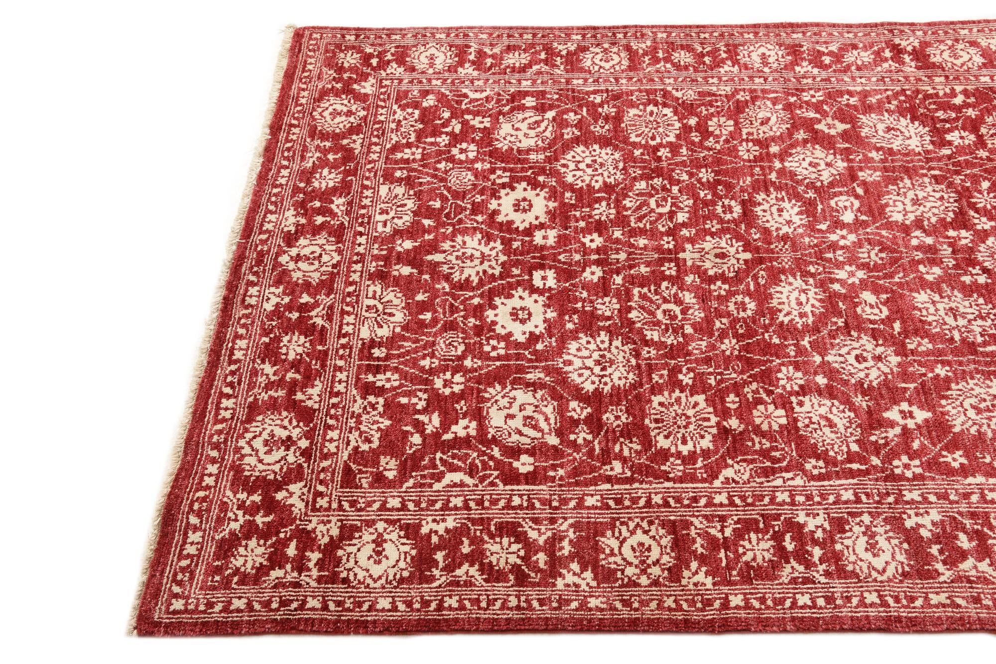 4' 1 x 6' Hand Knotted Peshawar Ziegler Rug