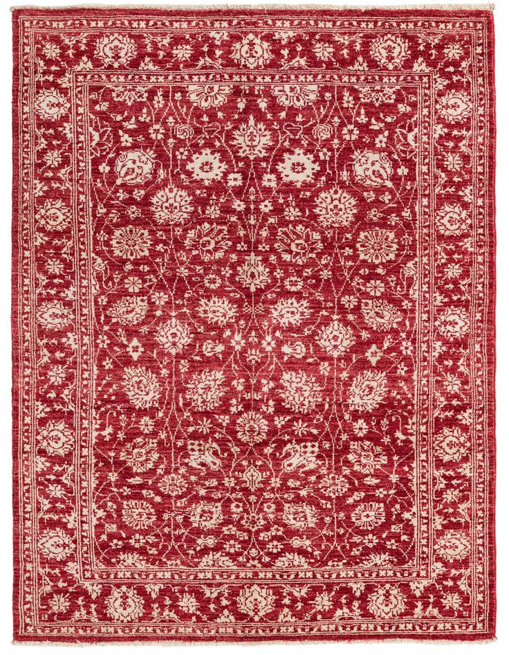 Detail image of 4' 1 x 6' Hand Knotted Peshawar Ziegler Rug