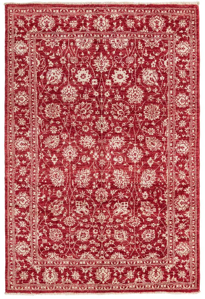 125cm x 185cm Handgeknüpft Peshawar Ziegler Teppich