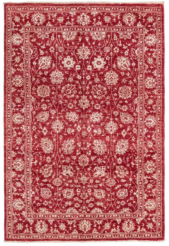 Detailansicht von 125cm x 185cm Handgeknüpft Peshawar Ziegler Teppich