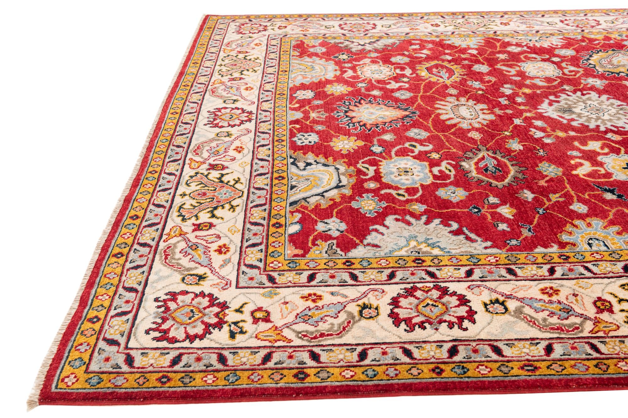 250cm x 345cm anudado a mano Peshawar Ziegler Alfombra