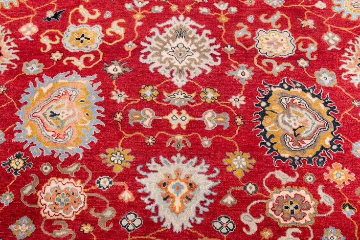 Detail image of 8' 3 x 11' 4 Hand Knotted Peshawar Ziegler Rug