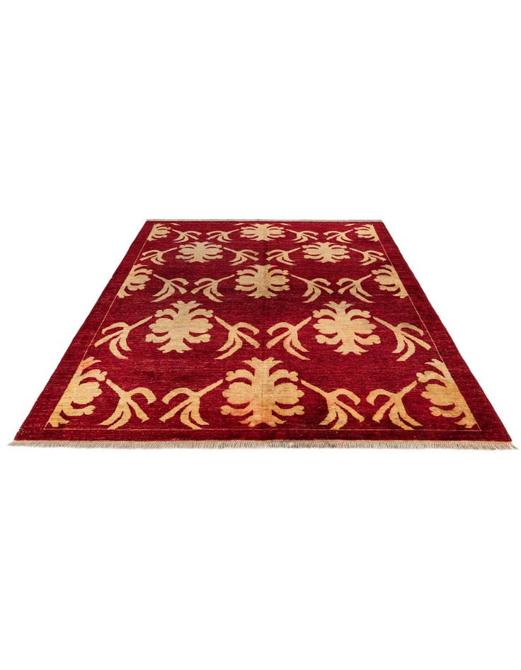 Detail image of 5' 4 x 8' Hand Knotted Peshawar Ziegler Rug