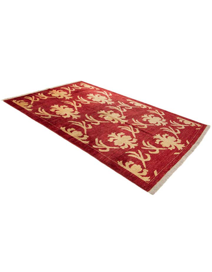 5' 4 x 8' Hand Knotted Peshawar Ziegler Rug