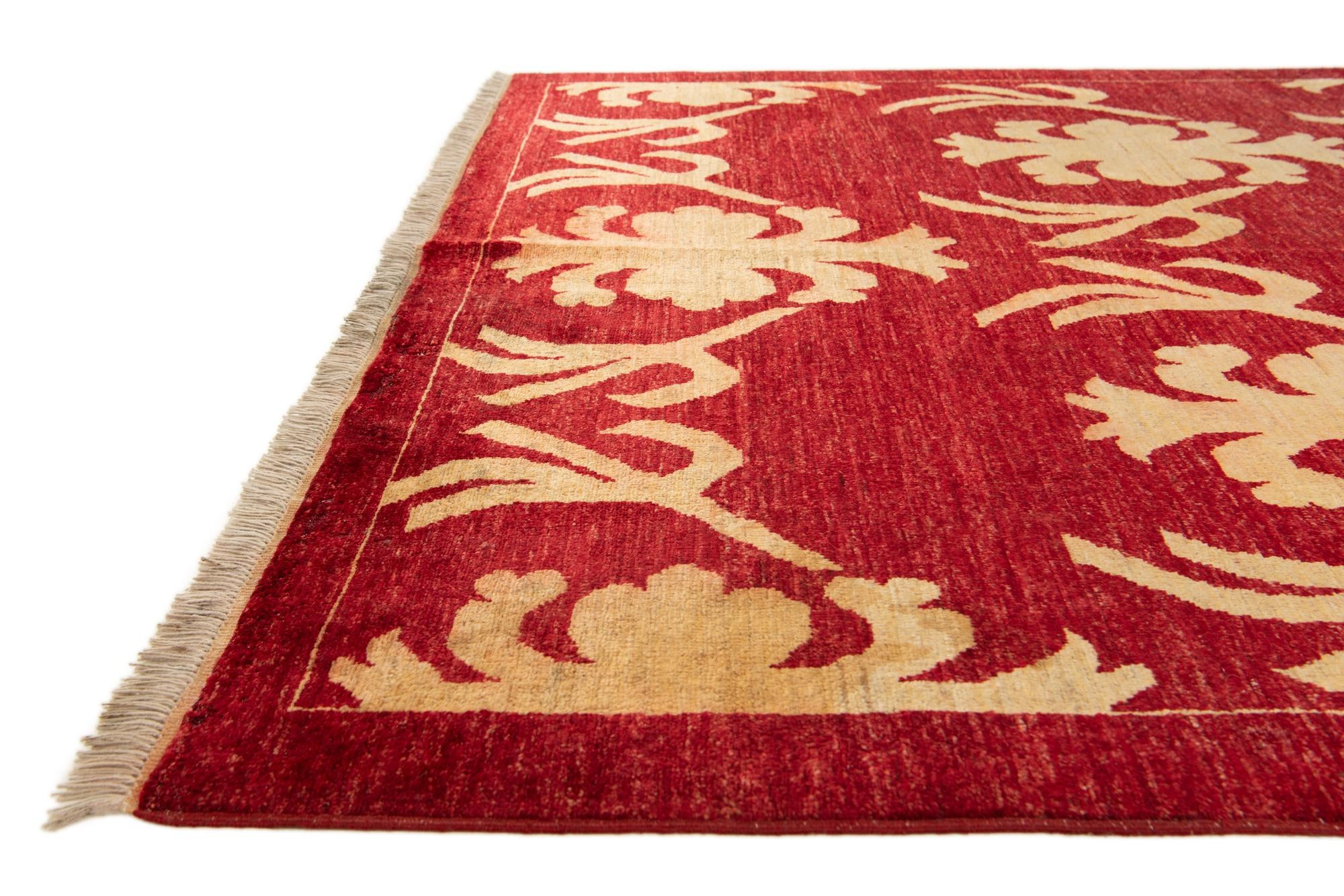 5' 4 x 8' Hand Knotted Peshawar Ziegler Rug