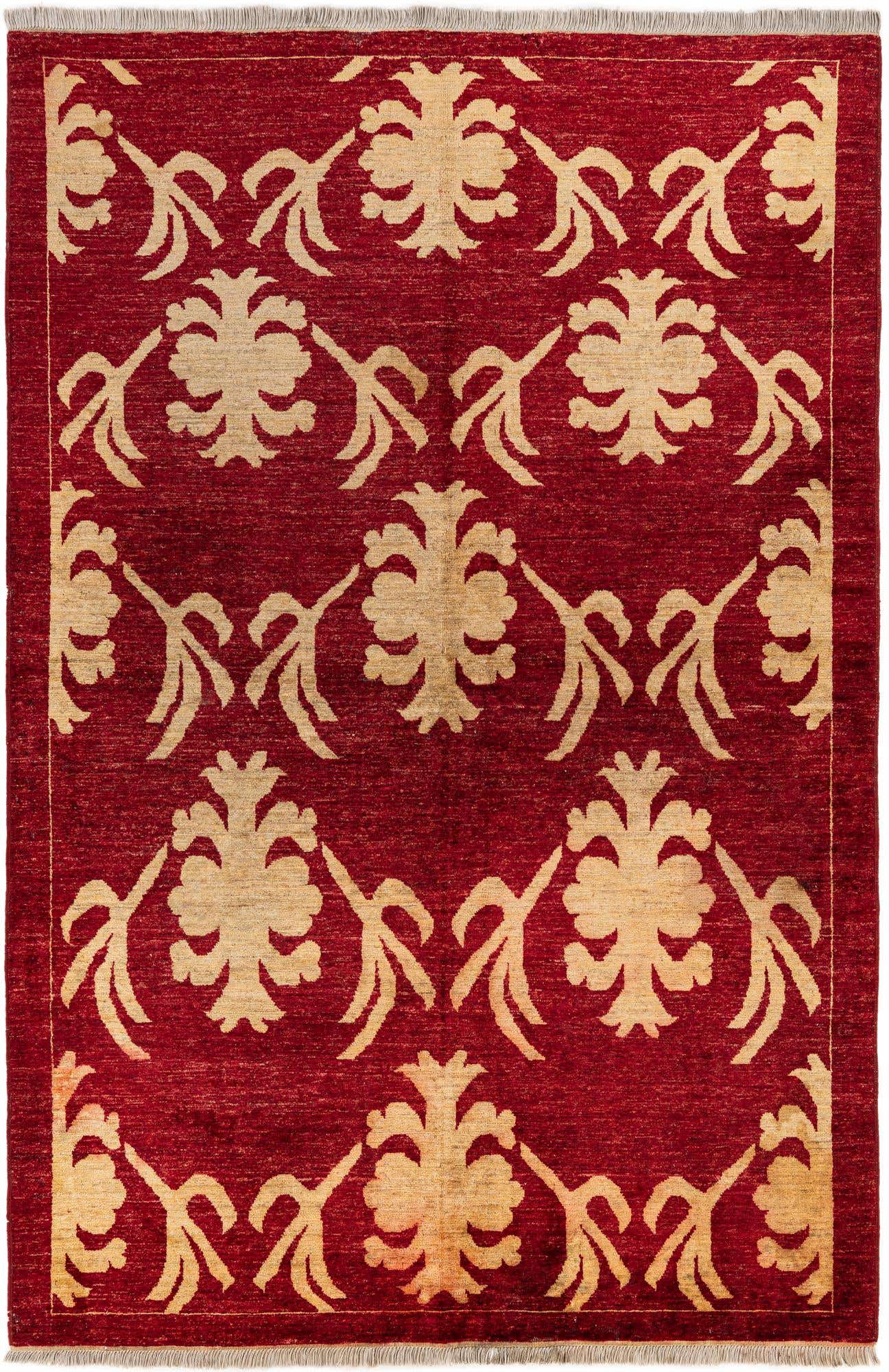 5' 4 x 8' Hand Knotted Peshawar Ziegler Rug