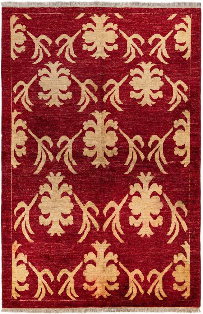 5' 4 x 8' Hand Knotted Peshawar Ziegler Rug