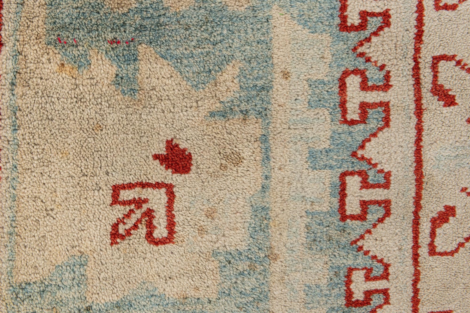 8' 11 x 11' 8 Hand Knotted Peshawar Ziegler Rug
