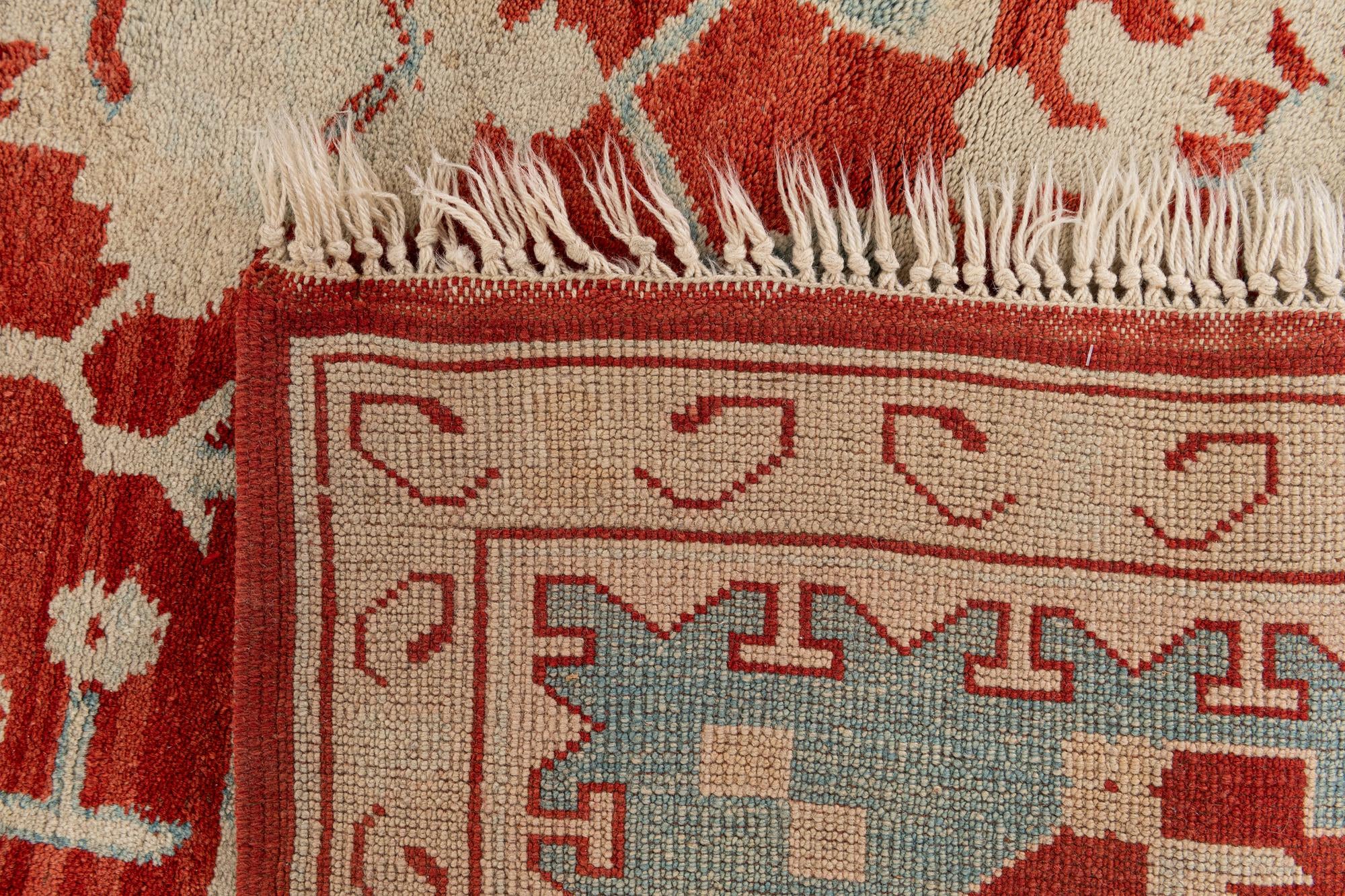 8' 11 x 11' 8 Hand Knotted Peshawar Ziegler Rug