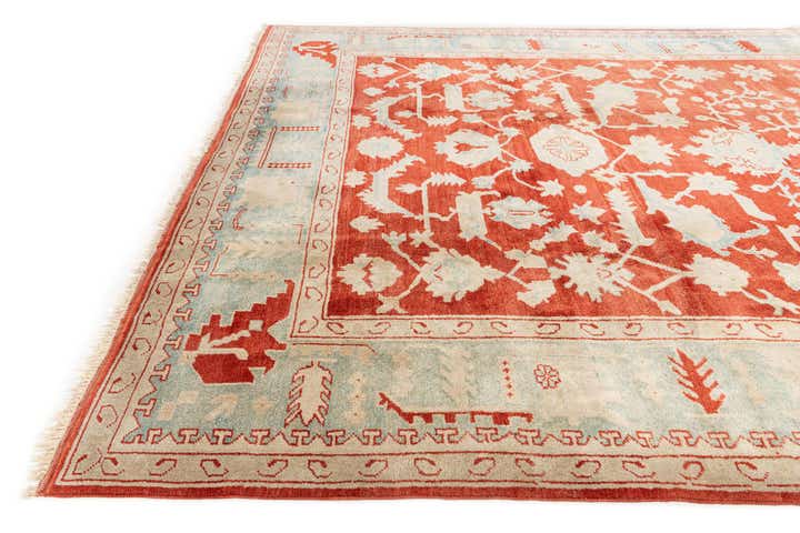 8' 11 x 11' 8 Hand Knotted Peshawar Ziegler Rug