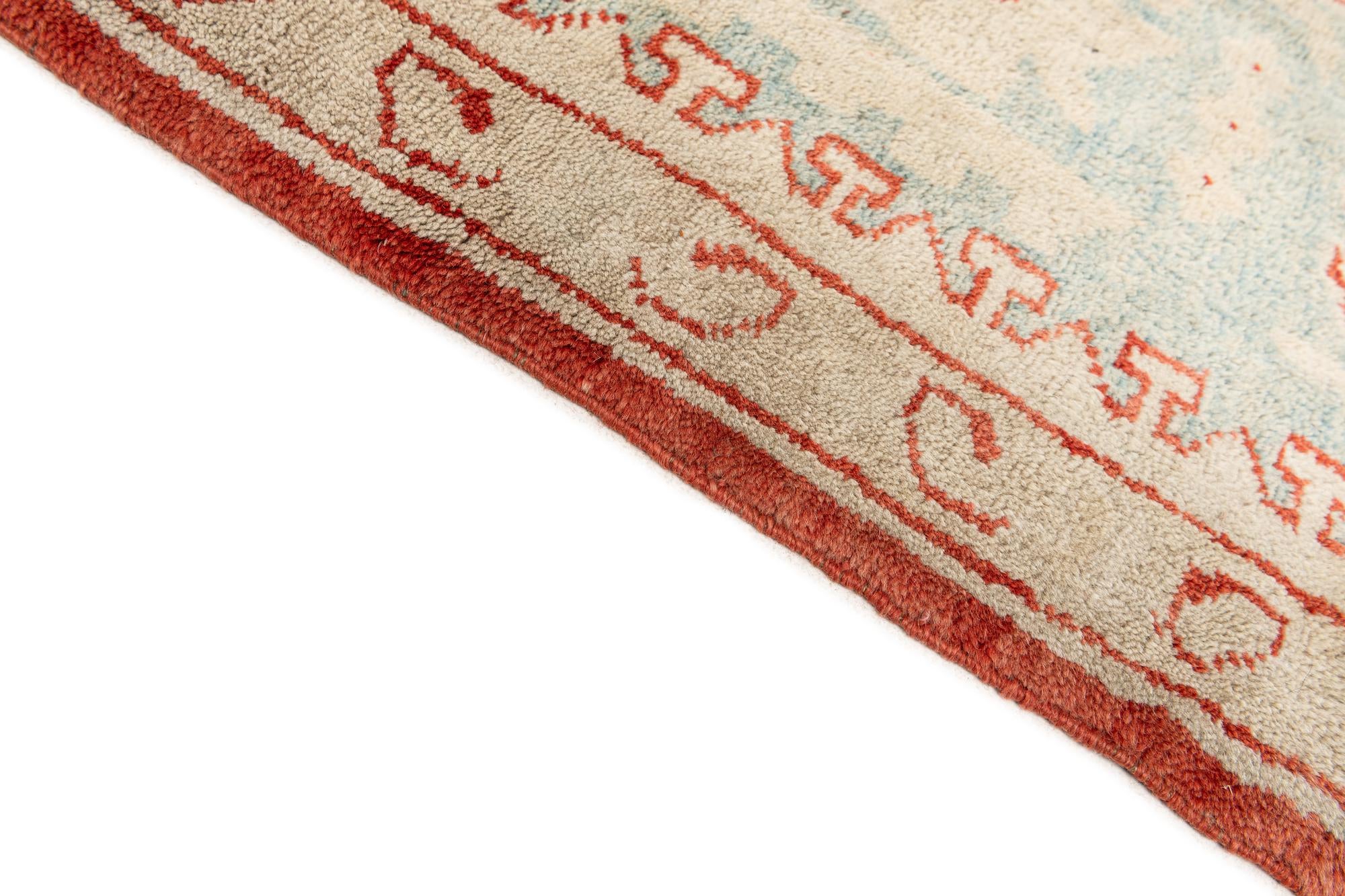 8' 11 x 11' 8 Hand Knotted Peshawar Ziegler Rug