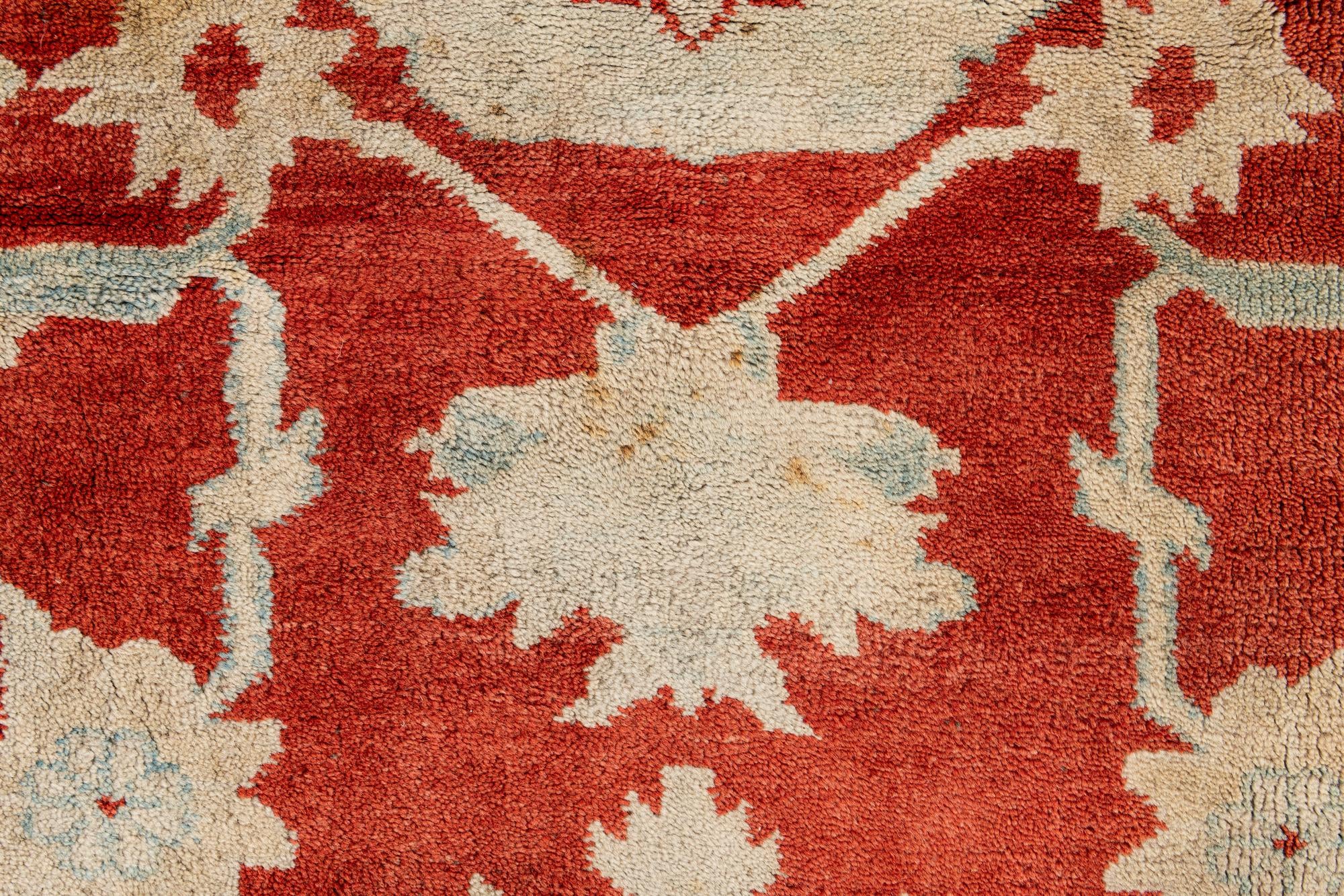 8' 11 x 11' 8 Hand Knotted Peshawar Ziegler Rug