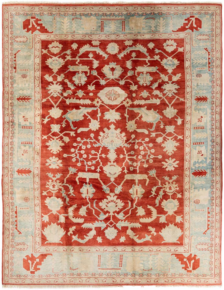 Detail image of 8' 11 x 11' 8 Hand Knotted Peshawar Ziegler Rug