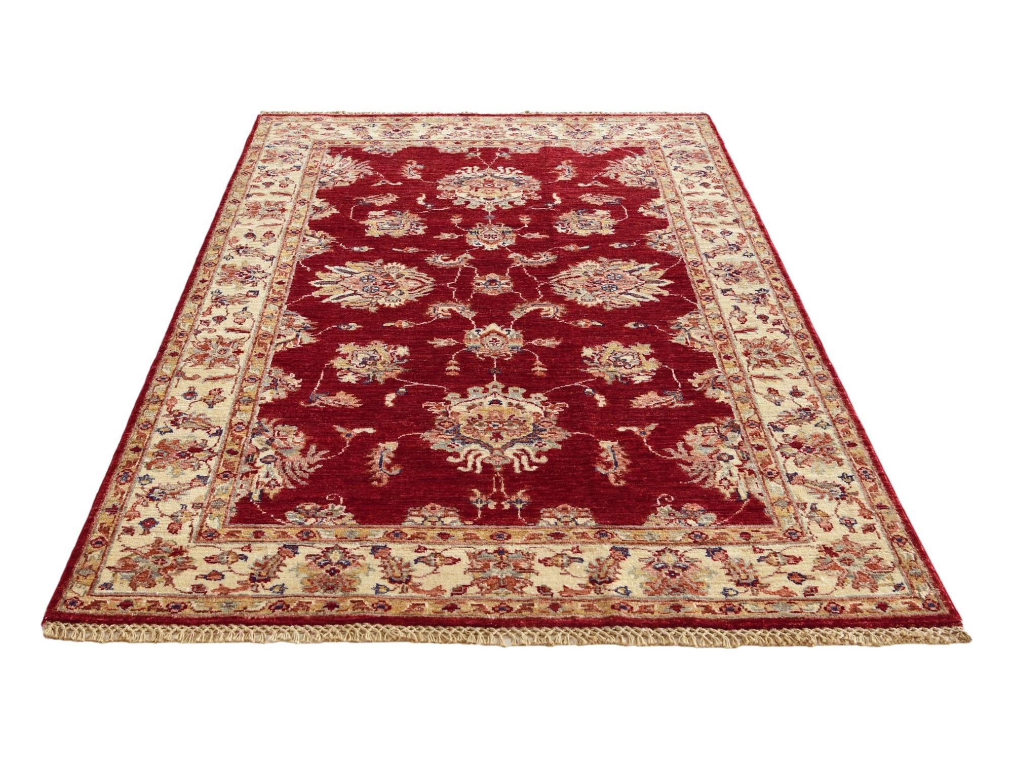 3' 11 x 6' 3 Hand Knotted Peshawar Ziegler Rug