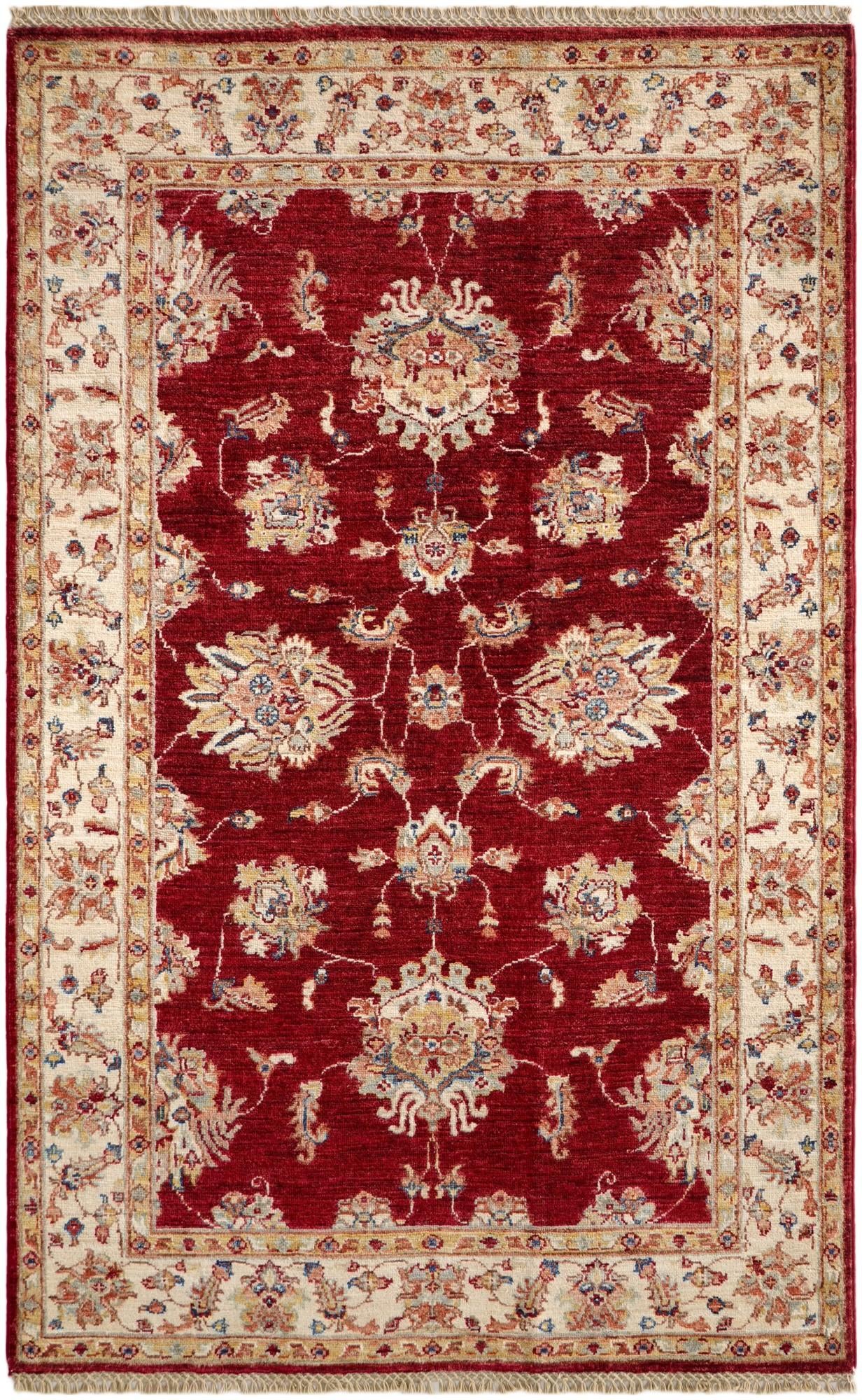 3' 11 x 6' 3 Hand Knotted Peshawar Ziegler Rug