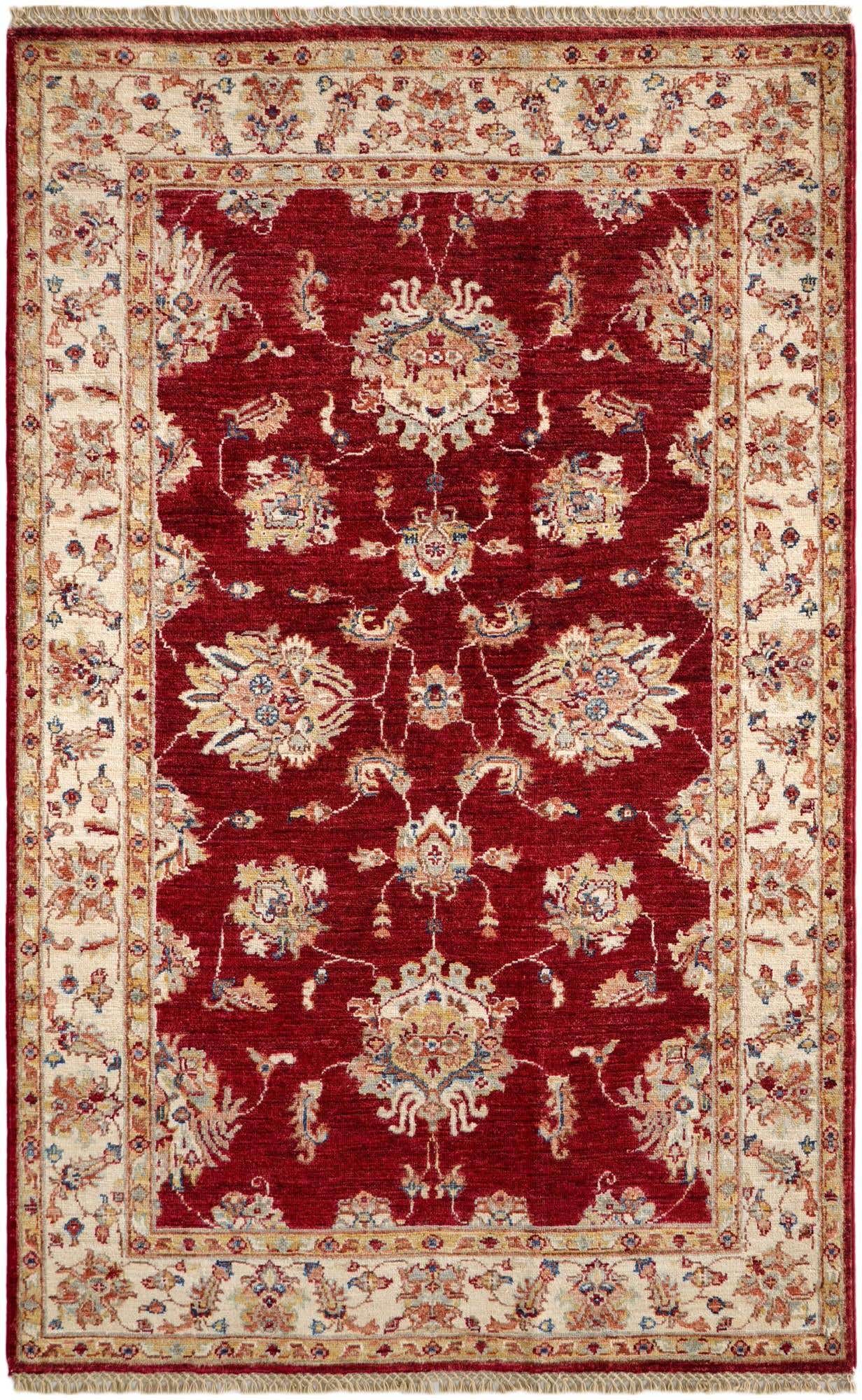 3' 11 x 6' 3 Hand Knotted Peshawar Ziegler Rug