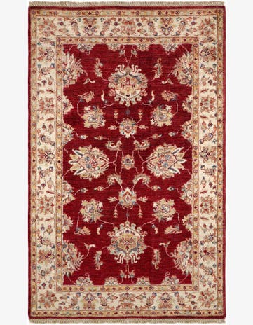 3' 11 x 6' 3 Hand Knotted Peshawar Ziegler Rug
