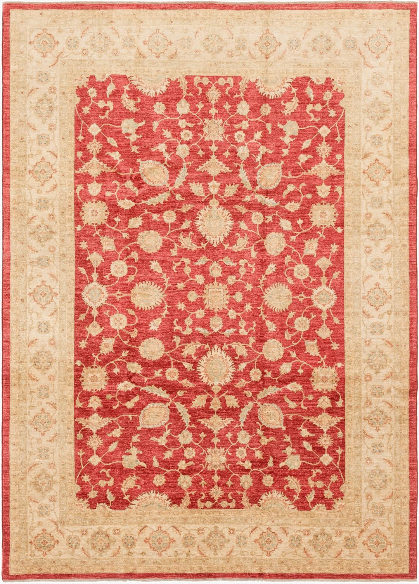 8' 10 x 12' 5  Hand Knotted Peshawar Ziegler Rug