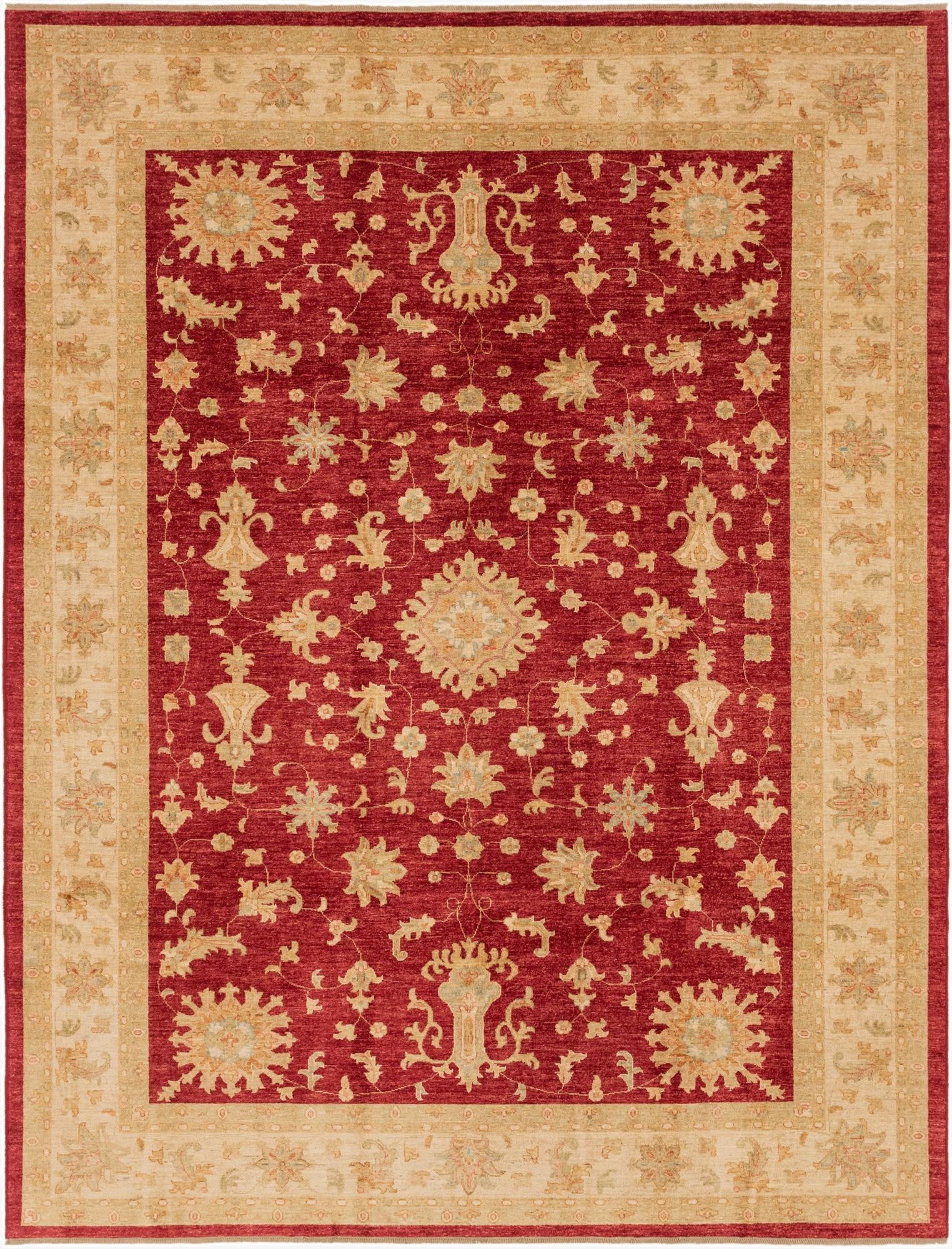 8' 5 x 11'  Hand Knotted Peshawar Ziegler Rug