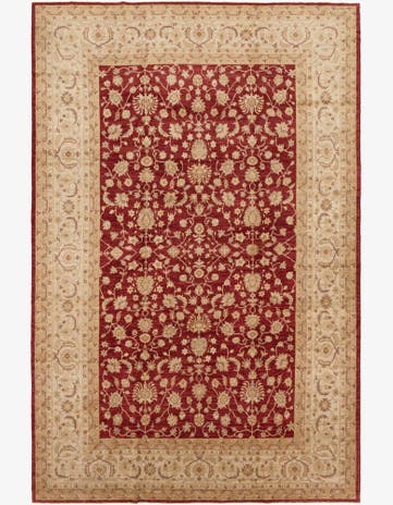 12' x 18' 6 Hand Knotted Peshawar Ziegler Rug